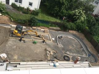 Baufortschritt im Außenbereich