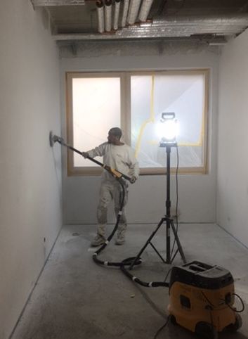 Wände werden verputzt