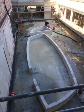 Betonsockel für Sakristei fertig