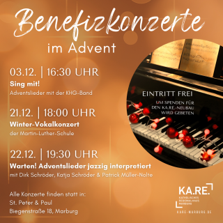 Benefizkonzerte im Advent